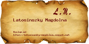 Latosinszky Magdolna névjegykártya