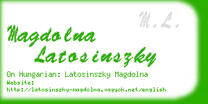 magdolna latosinszky business card